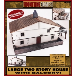 Large Two Story House w/Balcony Prepainted Laser-cut 28mm Buildings WWII FRONTLINE GAMES