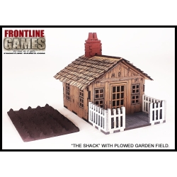 The Shack w/garden & accessories Prepainted Laser-cut 28mm Buildings WWII FRONTLINE GAMES
