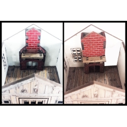 The Shack w/garden & accessories Prepainted Laser-cut 28mm Buildings WWII FRONTLINE GAMES