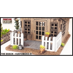 The Shack w/garden & accessories Prepainted Laser-cut 28mm Buildings WWII FRONTLINE GAMES