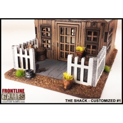 The Shack w/garden & accessories Prepainted Laser-cut 28mm Buildings WWII FRONTLINE GAMES
