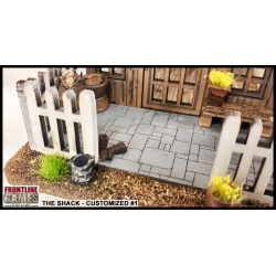 The Shack w/garden & accessories Prepainted Laser-cut 28mm Buildings WWII FRONTLINE GAMES
