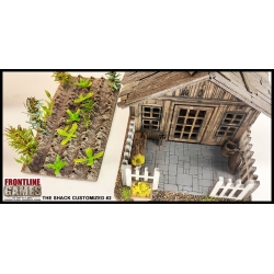 The Shack w/garden & accessories Prepainted Laser-cut 28mm Buildings WWII FRONTLINE GAMES