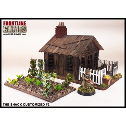 The Shack w/garden & accessories Prepainted Laser-cut 28mm Buildings WWII FRONTLINE GAMES