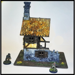 Ruined 3 Story House 28mm Buildings WWII RESIN PRINTED