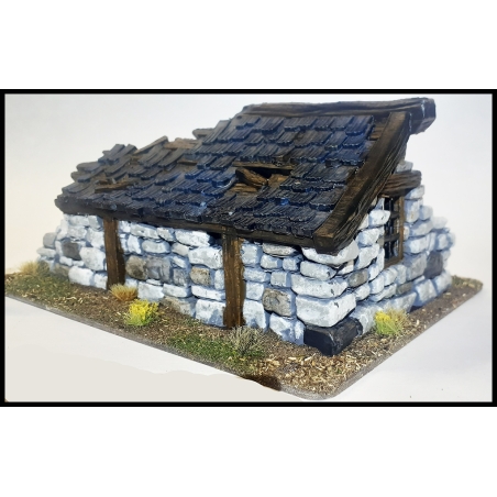 Ruined Stone House 28mm Buildings WWII RESIN PRINTED