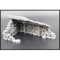 Ruined Stone House 28mm Buildings WWII RESIN PRINTED