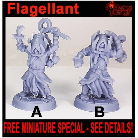 RPG PROMO Flagellant 28mm RPG miniatures  (FREE w/Purchase for every $25 of RPG Miniatures - SEE DETAILS) DARKEST DUNGEON