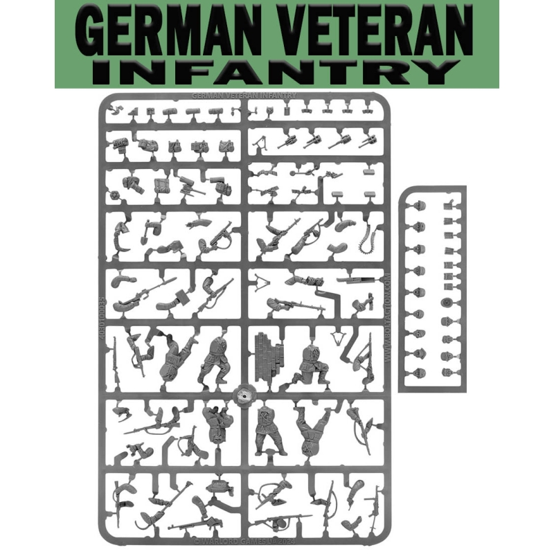 German Veteran Infantry Sprue (6) 28mm WWII WARLORD GAMES