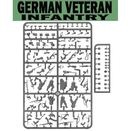 German Veteran Infantry Sprue (6) 28mm WWII WARLORD GAMES