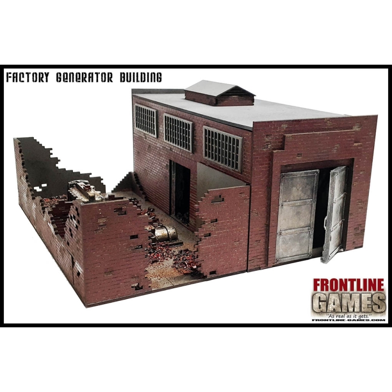 Factory Generator Building Pre painted Laser cut 28mm WWII FRONTLINE GAMES