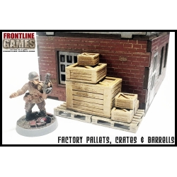 Factory Pallets Crates and Barrels 28mm WWII FRONTLINE GAMES