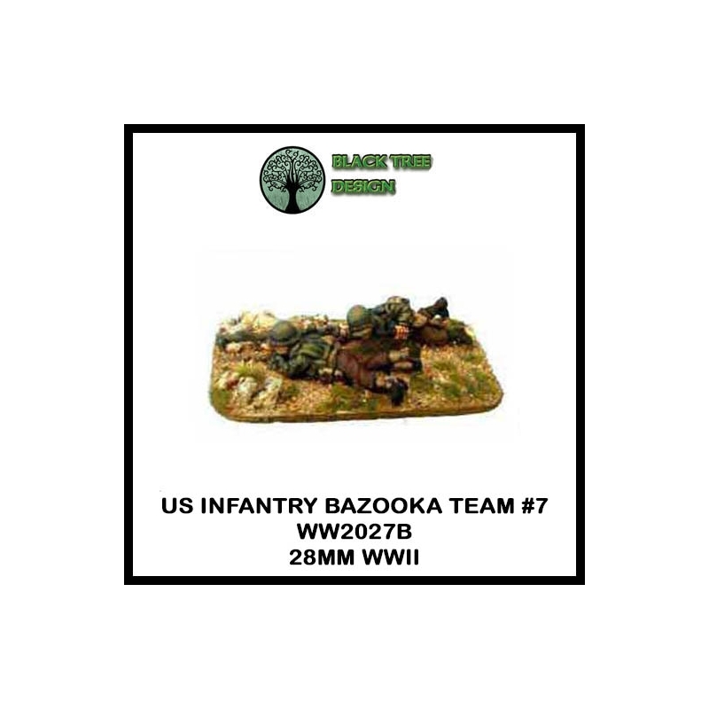 U.S. American Infantry Bazooka Team 7 28mm WWII BLACK TREE DESIGN