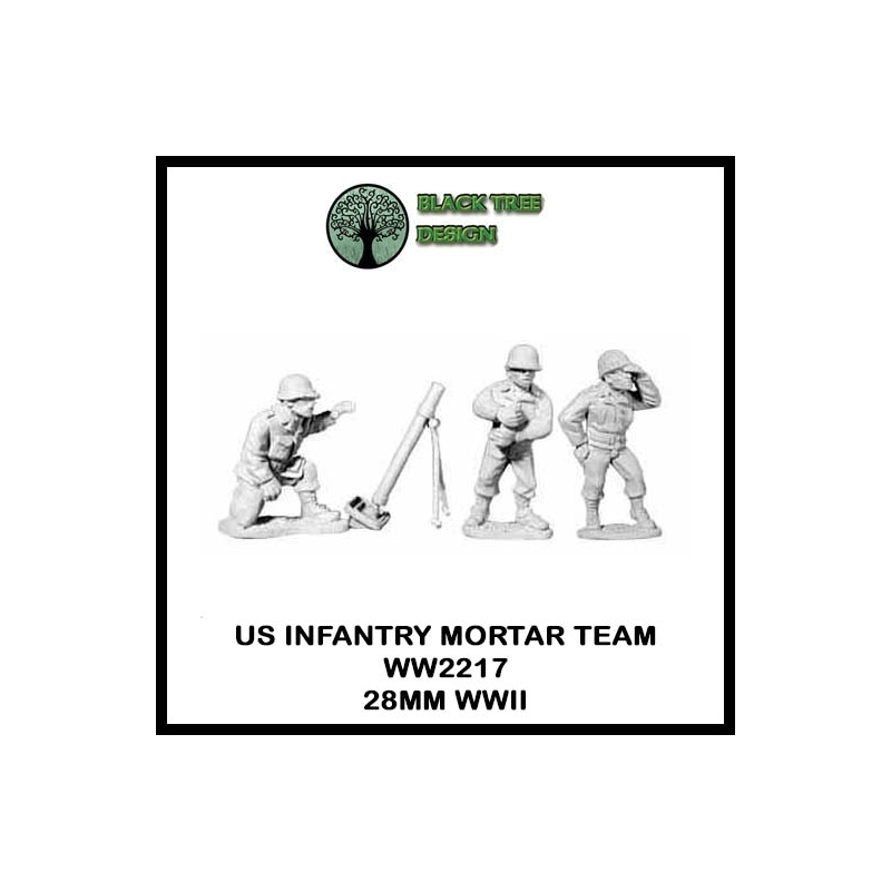 U.S. American Infantry Mortar Teams 28mm WWII BLACK TREE DESIGN