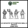 U.S. American Infantry w/ Thompson SMGs III 28mm WWII BLACK TREE DESIGN