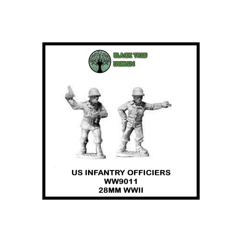 U.S. American Infantry Officers 28mm WWII BLACK TREE DESIGN