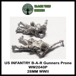 U.S. American Infantry B-A-R Gunners Prone 28mm WWII BLACK TREE DESIGN