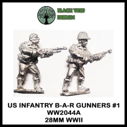 U.S. American Infantry B-A-R Gunners 1 28mm WWII BLACK TREE DESIGN