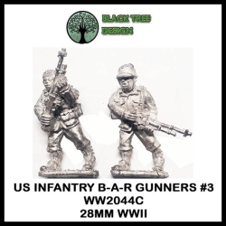 U.S. American Infantry B-A-R Gunners 3 28mm WWII BLACK TREE DESIGN