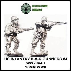 U.S. American Infantry B-A-R Gunners 4 28mm WWII BLACK TREE DESIGN