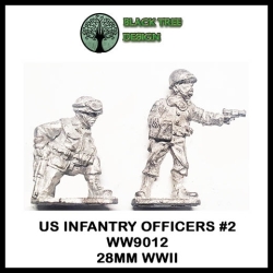 U.S. American Infantry Officers 2 28mm WWII BLACK TREE DESIGN