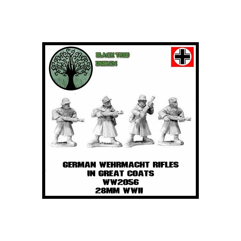 German Wehrmacht Rifles in Greatcoats 28mm WWII BLACK TREE DESIGN