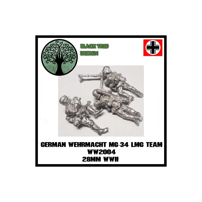 German Wehrmacht MG-34 team 28mm WWII BLACK TREE DESIGN