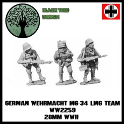 German Wehrmacht MG-34 team (On the move) 28mm WWII BLACK TREE DESIGN