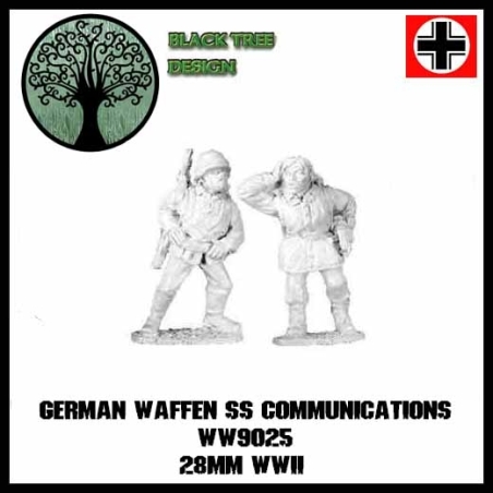 German Waffen SS Communication 28mm WWII BLACK TREE DESIGN
