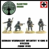 German Wehrmacht Infantry w/SMGs II (MP-40) 28mm WWII BLACK TREE DESIGN