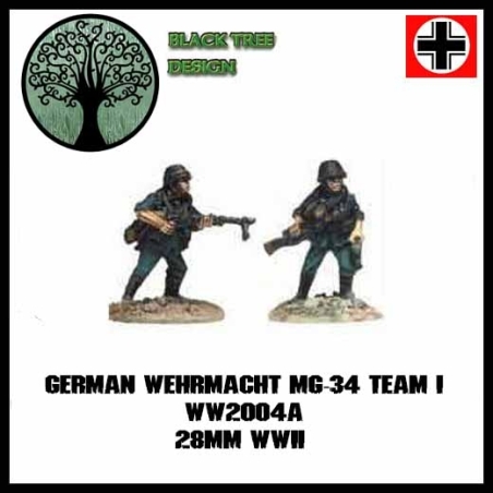 German Wehrmacht MG-34 team I 28mm WWII BLACK TREE DESIGN