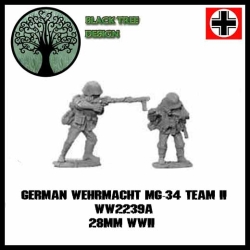 German Wehrmacht MG-34 team II 28mm WWII BLACK TREE DESIGN
