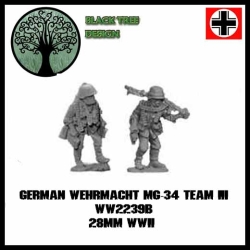 German Wehrmacht MG-34 team III 28mm WWII BLACK TREE DESIGN