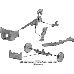 US Airborne 57mm anti-tank gun (43-45) 28mm WWII WARLORD GAMES