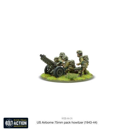 American US Airborne 75mm pack howitzer light artillery 28mm WWII WARLORD GAMES