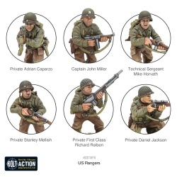 US Rangers Sprue (6) 28mm WWII WARLORD GAMES