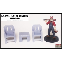 Lawn Chairs w/Table 28MM MODERN FURNITURE DECORE & MORE FRONTLINE GAMES