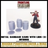 Metal Garbage Cans w/Lids 28MM MODERN FURNITURE DECORE & MORE FRONTLINE GAMES