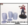 Metal Garbage Cans w/Lids 28MM MODERN FURNITURE DECORE & MORE FRONTLINE GAMES