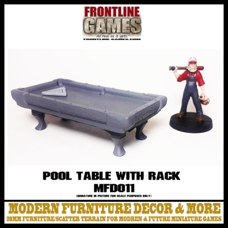 Pool Table w/Rack 28MM MODERN FURNITURE DECORE & MORE FRONTLINE GAMES