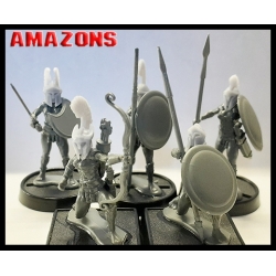 Amazon Warriors! (10) NOW WITH GREEK HELMS! 28mm Ancients WARGAMES FACTORY