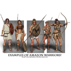 Amazon Warriors! (10) NOW WITH GREEK HELMS! 28mm Ancients WARGAMES FACTORY