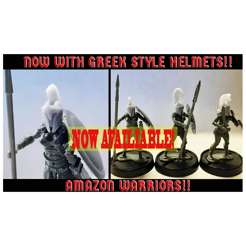 Amazon Warriors! (10) NOW WITH GREEK HELMS! 28mm Ancients WARGAMES FACTORY