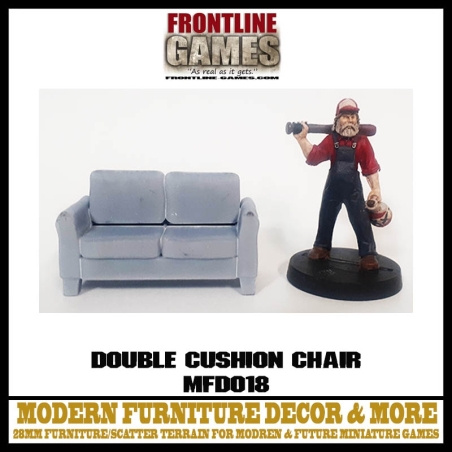 Double Cushion Couch 28MM MODERN FURNITURE DECORE & MORE FRONTLINE GAMES