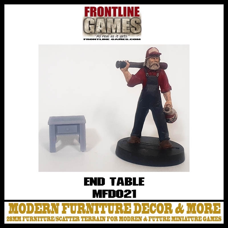 End Table 28MM MODERN FURNITURE DECORE & MORE FRONTLINE GAMES