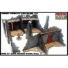 RUINED CITY BLOCK BUILDING INTERNAL WALLS 2 Pre painted Laser cut 28mm WWII FRONTLINE GAMES