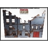 RUINED CITY BLOCK BUILDING 3 - FOUR STORY - ALTERNATIVE DOOR PLACEMENT - Pre painted Laser cut 28mm WWII FRONTLINE GAMES