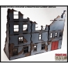 RUINED CITY BLOCK BUILDING 3 - FOUR STORY - ALTERNATIVE DOOR PLACEMENT - Pre painted Laser cut 28mm WWII FRONTLINE GAMES