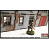 RUINED CITY BLOCK BUILDING 3 - FOUR STORY - ALTERNATIVE DOOR PLACEMENT - Pre painted Laser cut 28mm WWII FRONTLINE GAMES