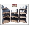RUINED CITY BLOCK BUILDING 3 - FOUR STORY - ALTERNATIVE DOOR PLACEMENT - Pre painted Laser cut 28mm WWII FRONTLINE GAMES